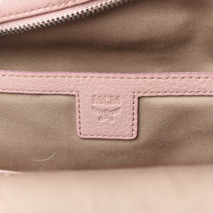 MCM Calfskin Ottomar Monogram Small Backpack Pink 5 of 9