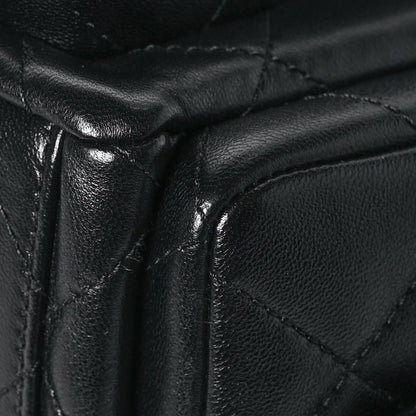Chanel Shiny Lambskin Quilted Trendy Pockets Hobo Black 10 of 12