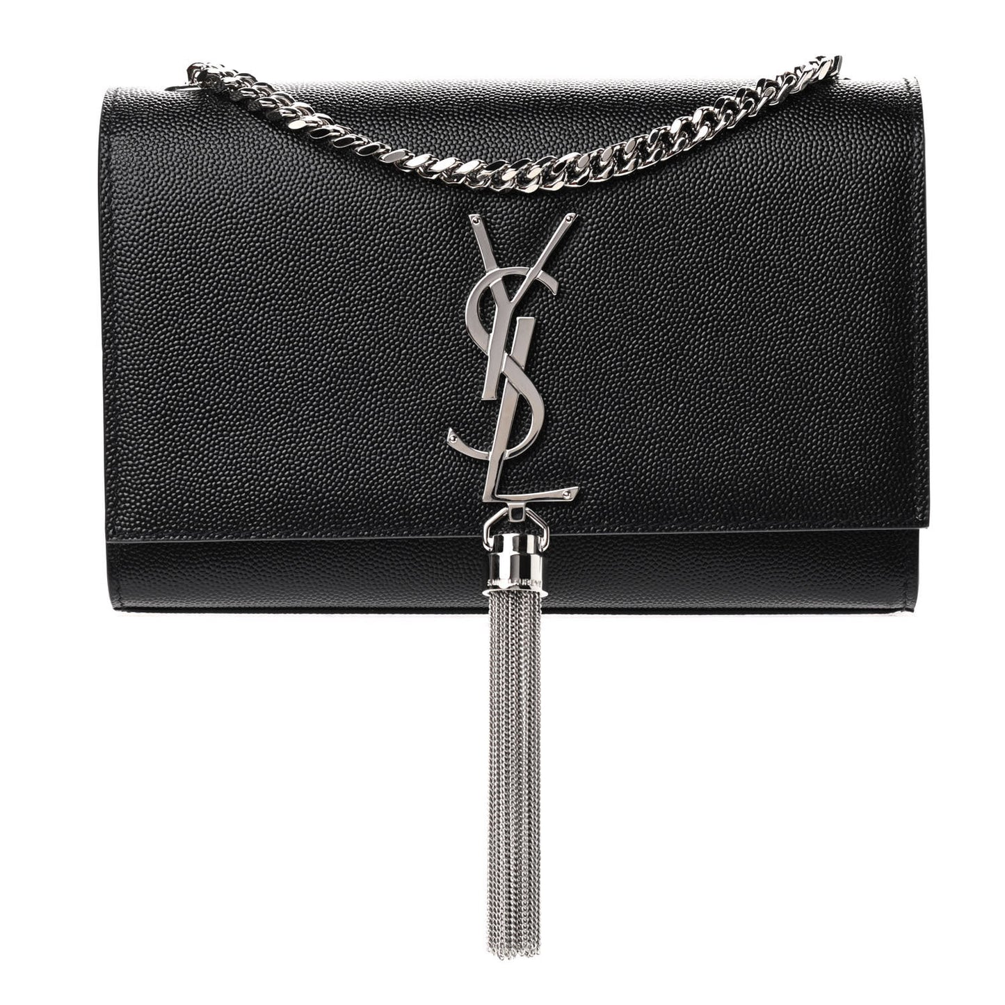 Grain De Poudre Small Classic Monogram Kate Tassel Satchel Black