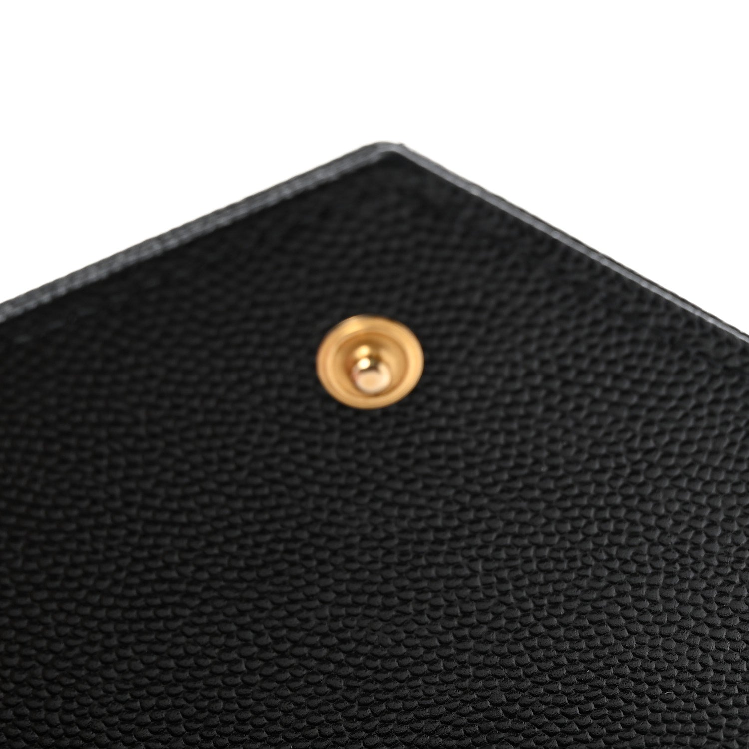 Saint Laurent Grain De Poudre Matelasse Chevron Small Monogram Envelope Wallet Black 9 of 11