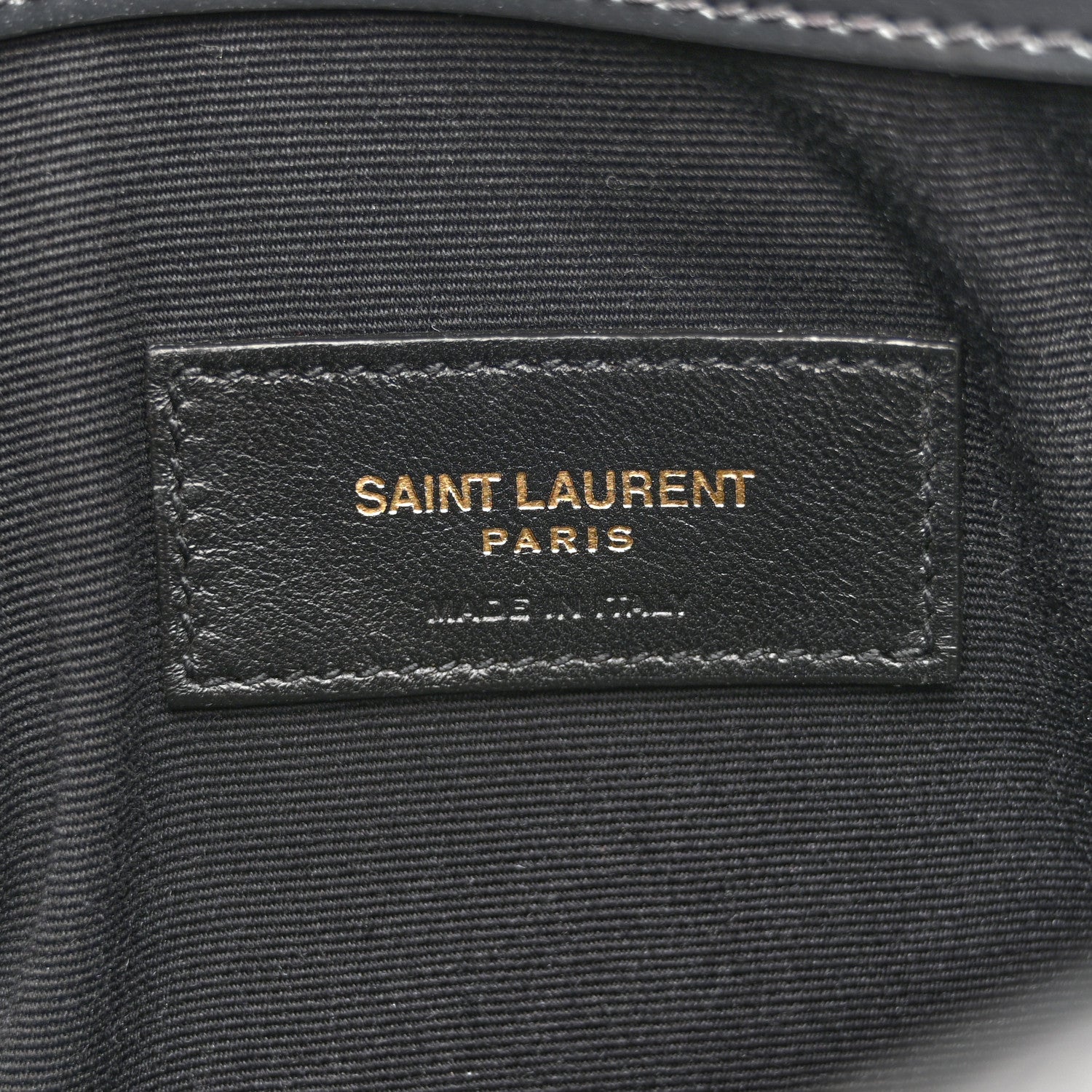 Saint Laurent Smooth Shiny Calfskin Uptown Pouch Storm 6 of 9