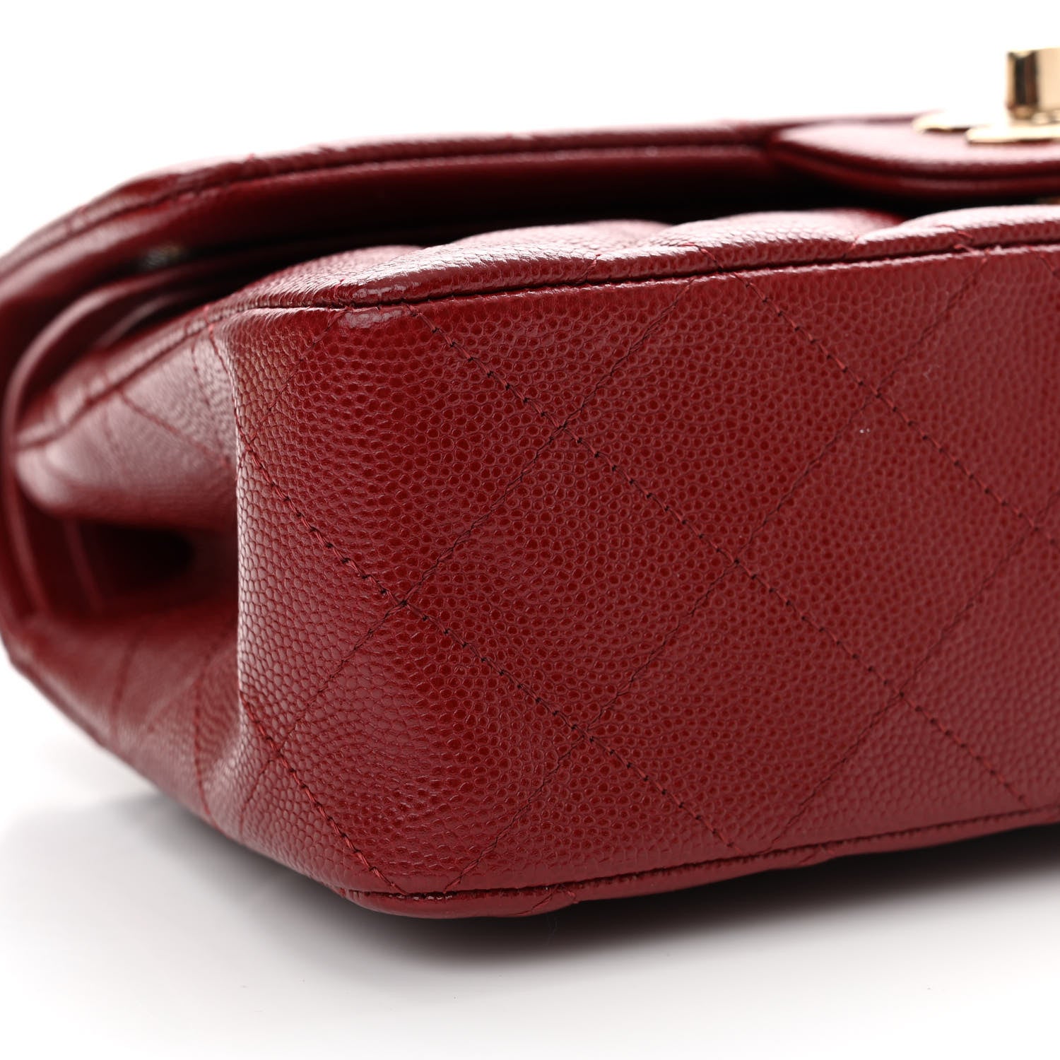 Chanel Caviar Quilted Small Double Flap Burgundy 9 of 11