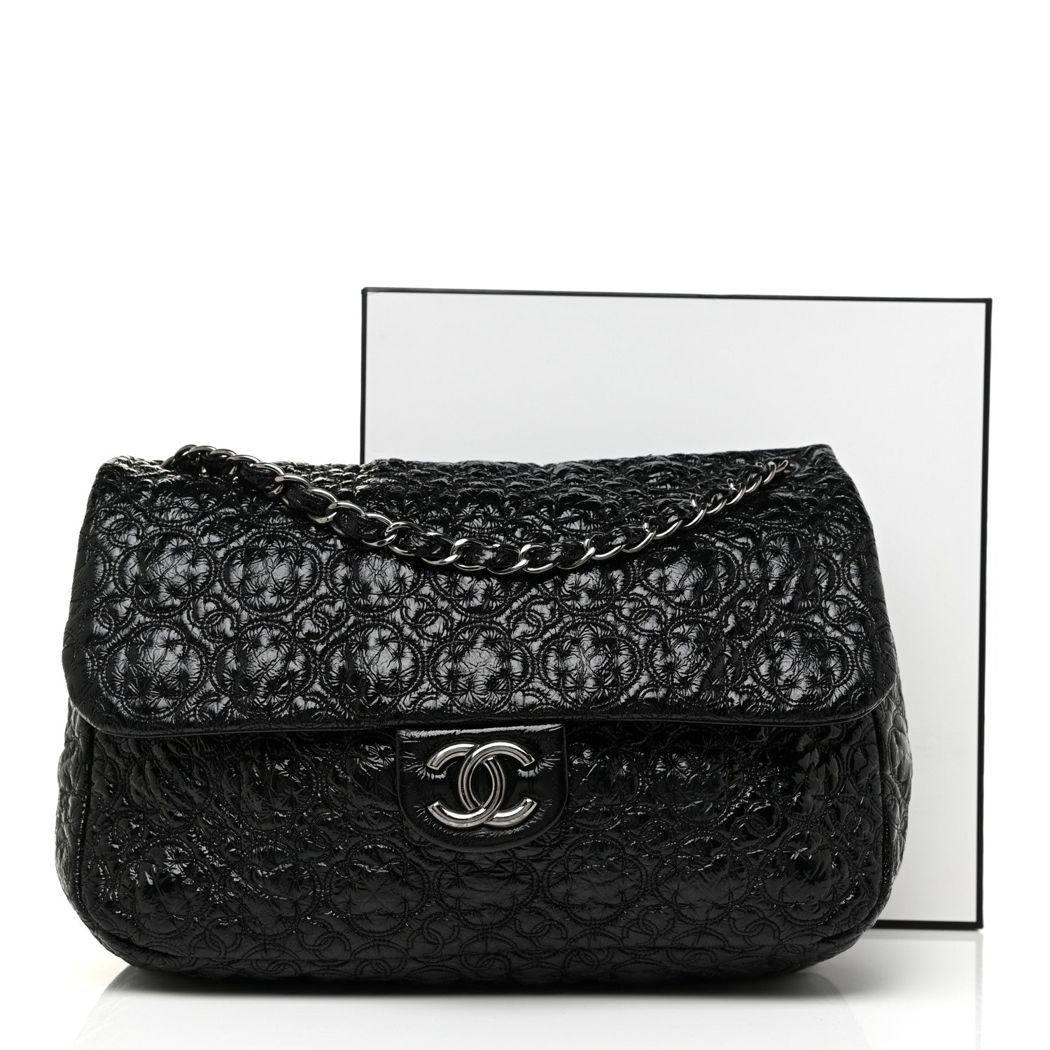 Chanel Vinyl Rock In Moscow Single Flap Black 18 of 18