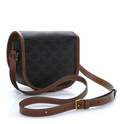 Celine Triomphe Canvas Medium Folco Bag Tan 3 of 9