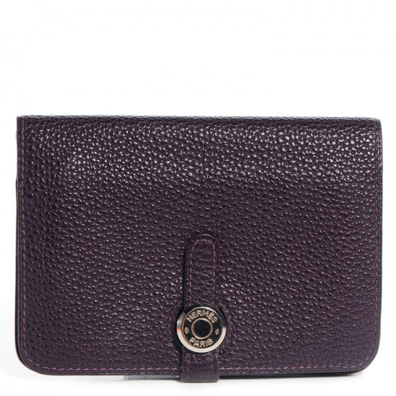 Togo Dogon Compact Wallet Raisin