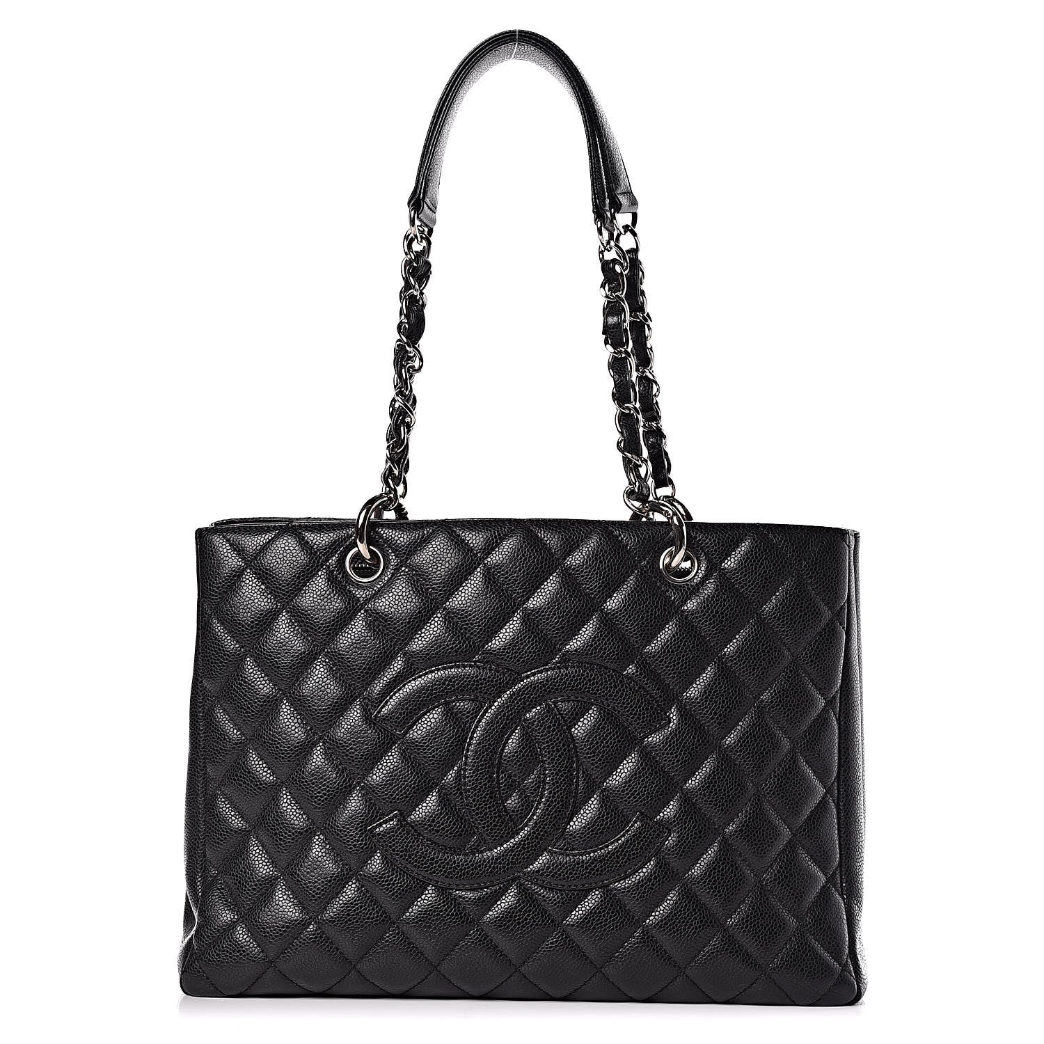 Chanel Caviar Quilted Grand Shopping Tote GST Black 1 of 15