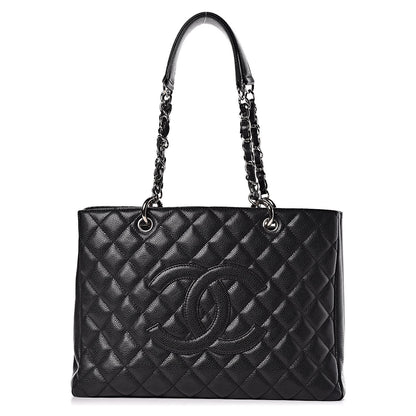 Chanel Caviar Quilted Grand Shopping Tote GST Black 1 of 15