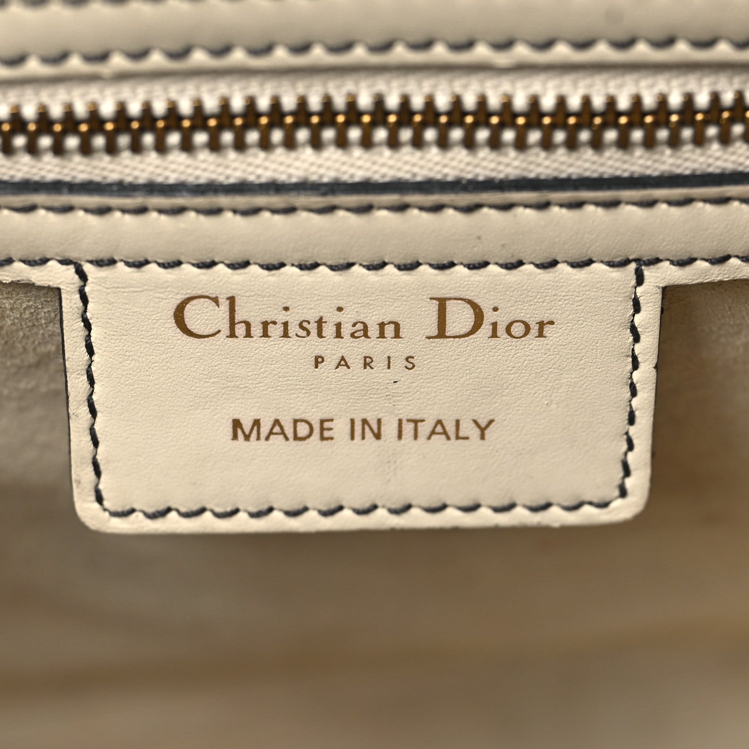 Christian Dior Calfskin D Fence Saddle Bag Latte 5 of 14