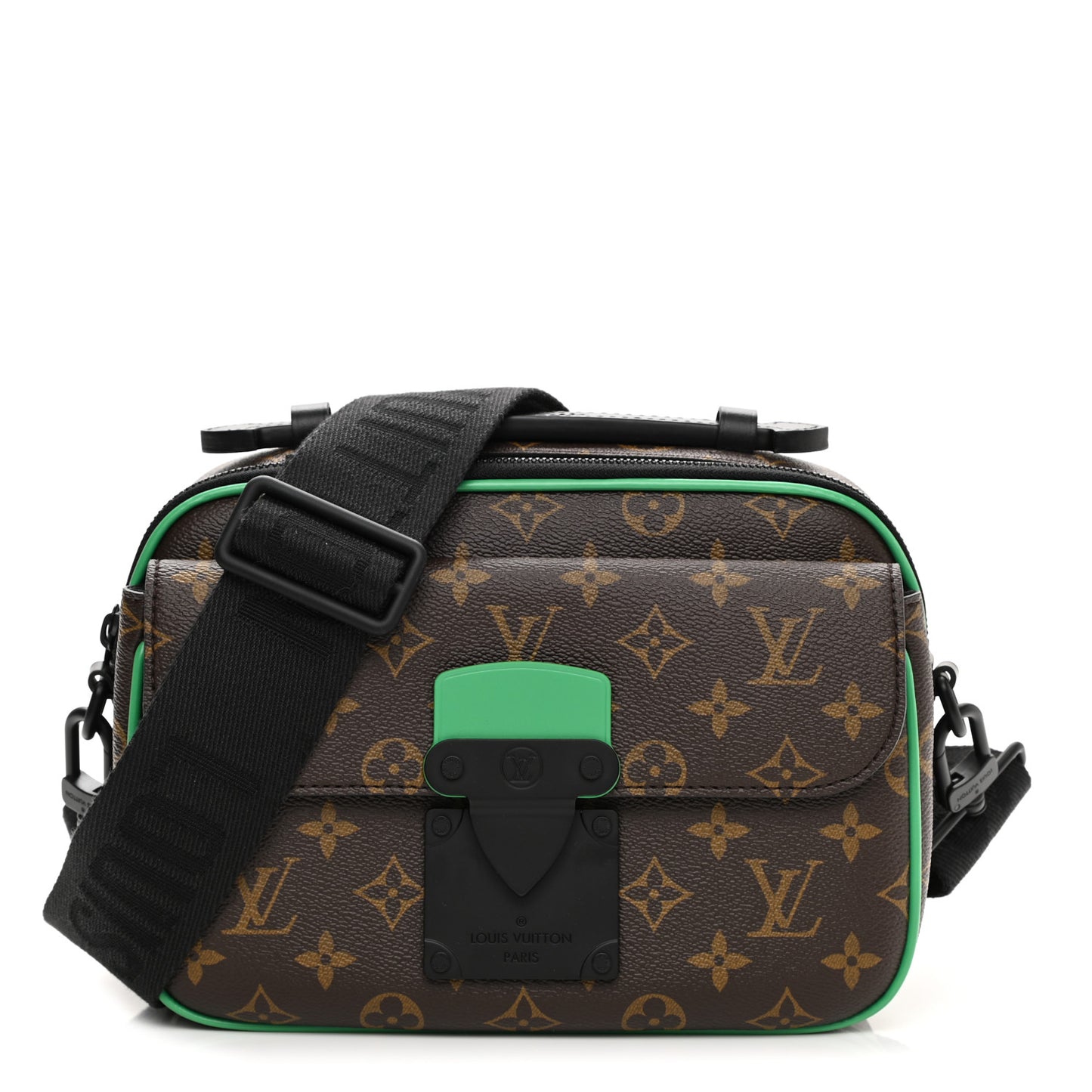 Monogram Macassar S Lock Messenger Minty Green