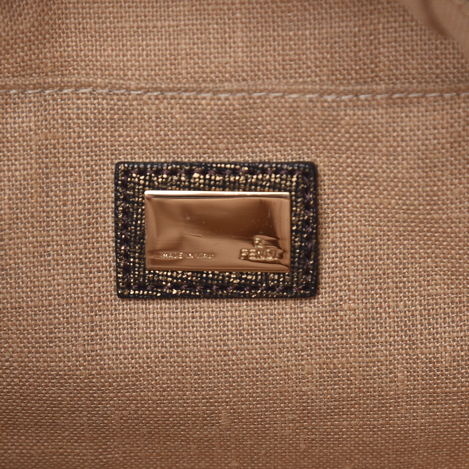 Fendi Zucca Goatskin Spy Bowler Tobacco Bronzo 8 of 16