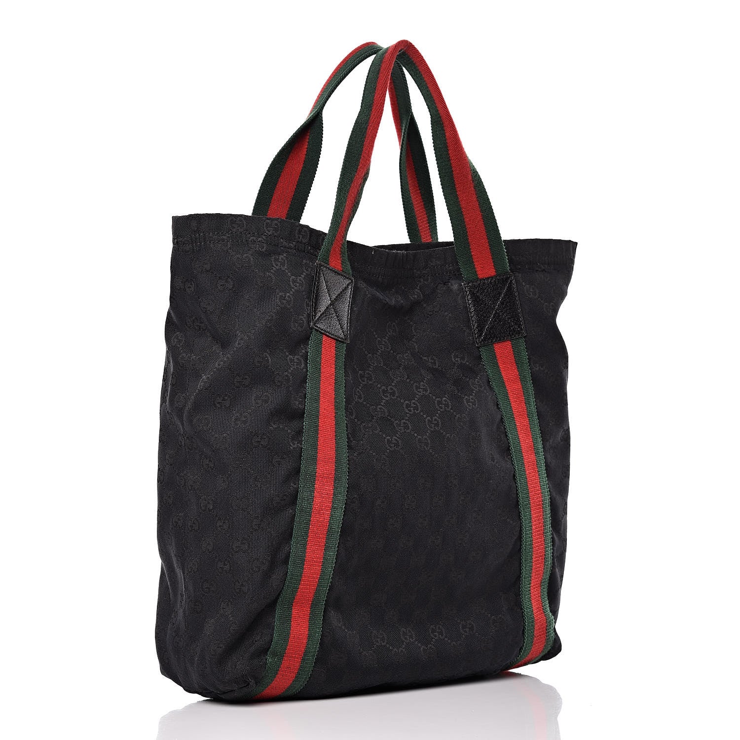 Gucci GG Monogram Medium Web Handle Vertical Tote Black 3 of 10