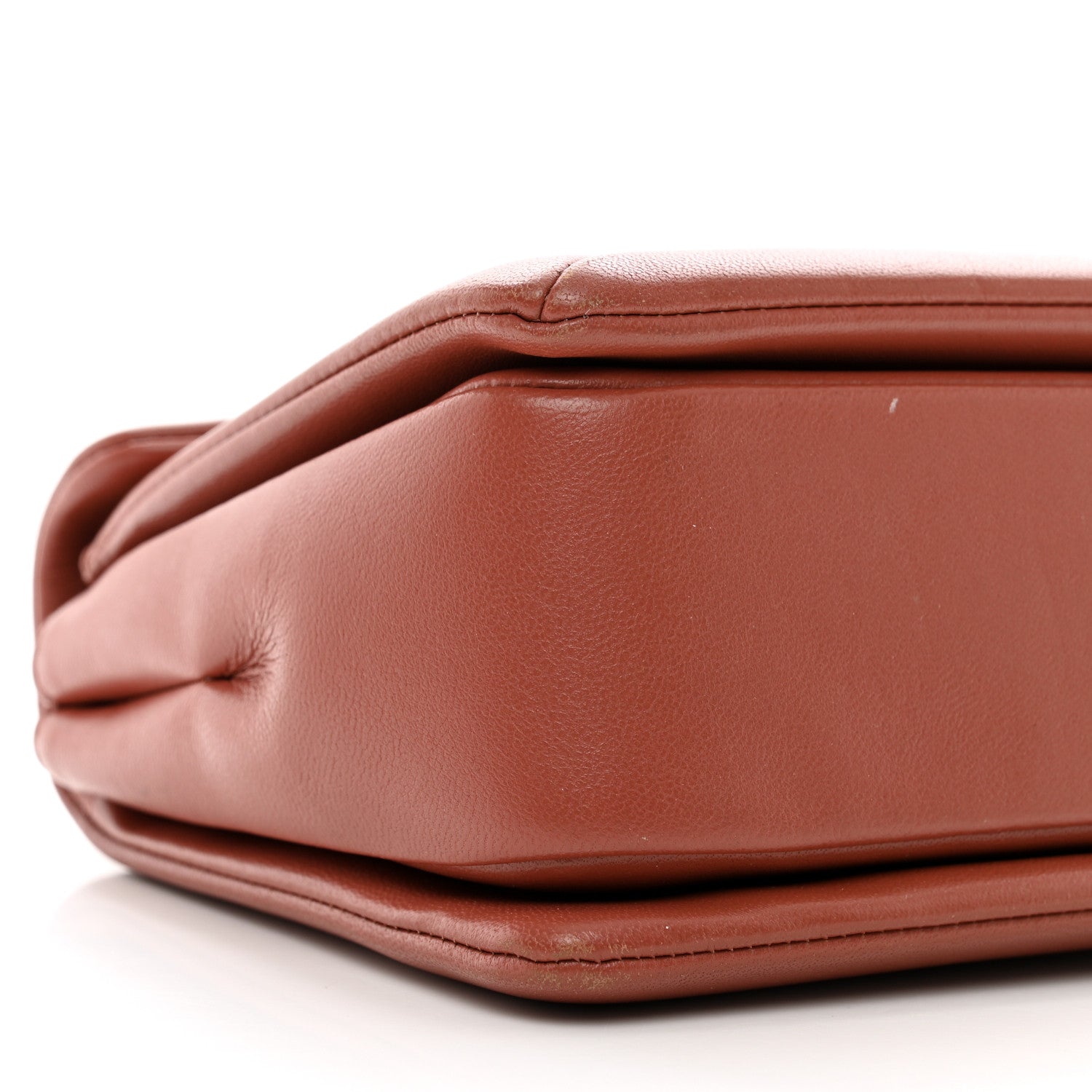 Valentino Garavani Nappa One Stud Chain Clutch Gingerbread 8 of 10