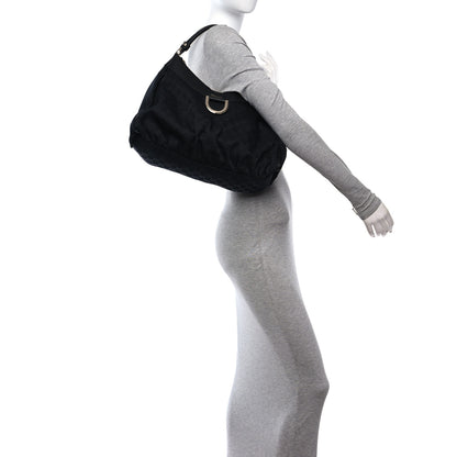 Gucci Monogram Large D Gold Ring Hobo Black 2 of 10