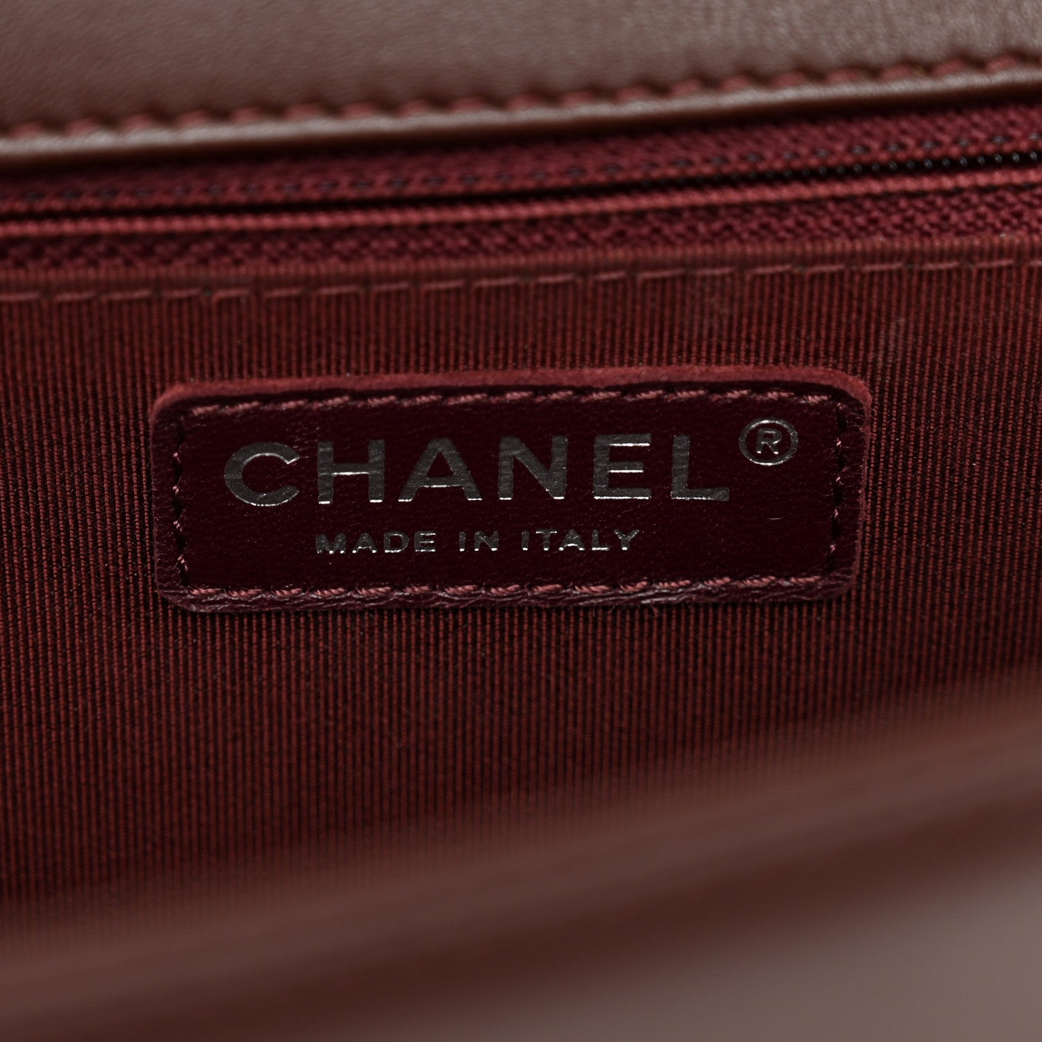 Chanel Calfskin Chevron Quilted New Medium Boy Flap Burgundy 7 of 13