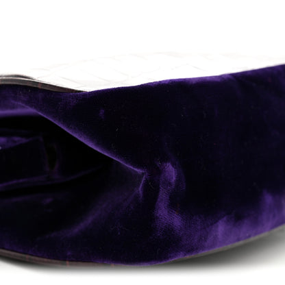 Prada Crocodile Velvet Frame Bag Purple 8 of 10