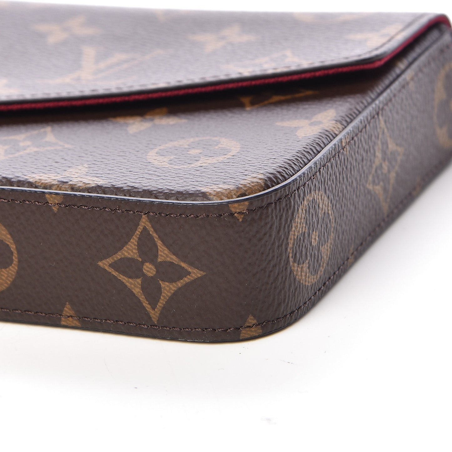 Monogram Pochette Felicie Chain Wallet Fuchsia
