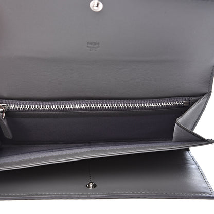 MCM Visetos Large Tri-Fold Flap Wallet Phantom Grey 4 of 6