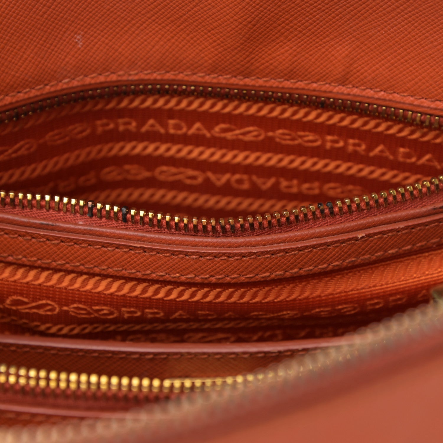 Prada Saffiano Lux Medium Promenade Tote Papaya 19 of 19