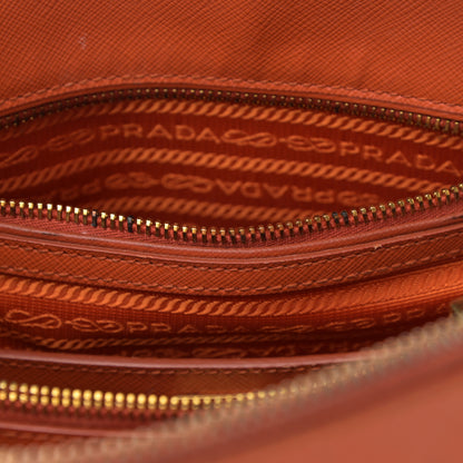 Prada Saffiano Lux Medium Promenade Tote Papaya 19 of 19