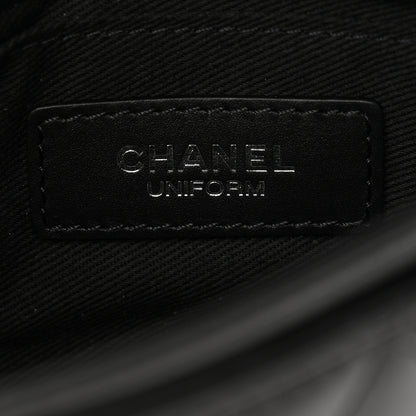 Chanel Calfskin Quilted CC Uniform Flap Belt Bag Black 6 of 11