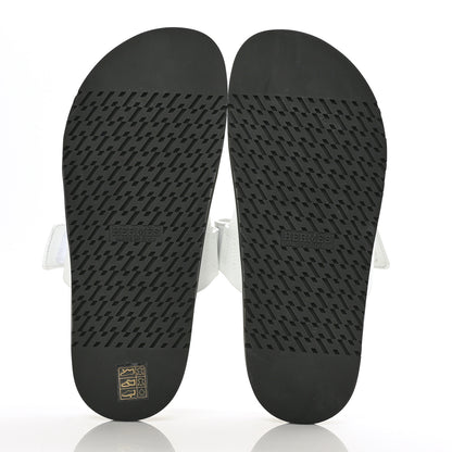 Hermes Epsom Womens Chypre Sandals 40 White 5 of 9