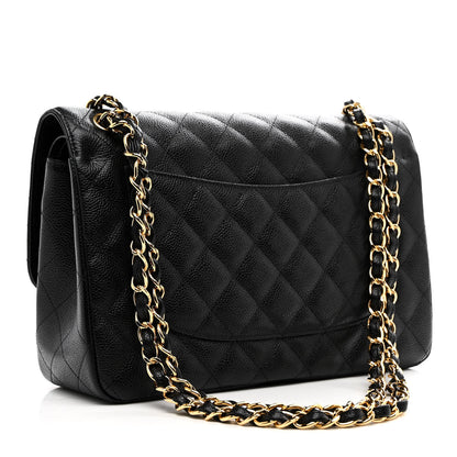 Chanel Caviar Quilted Jumbo Double Flap Black 3 of 10
