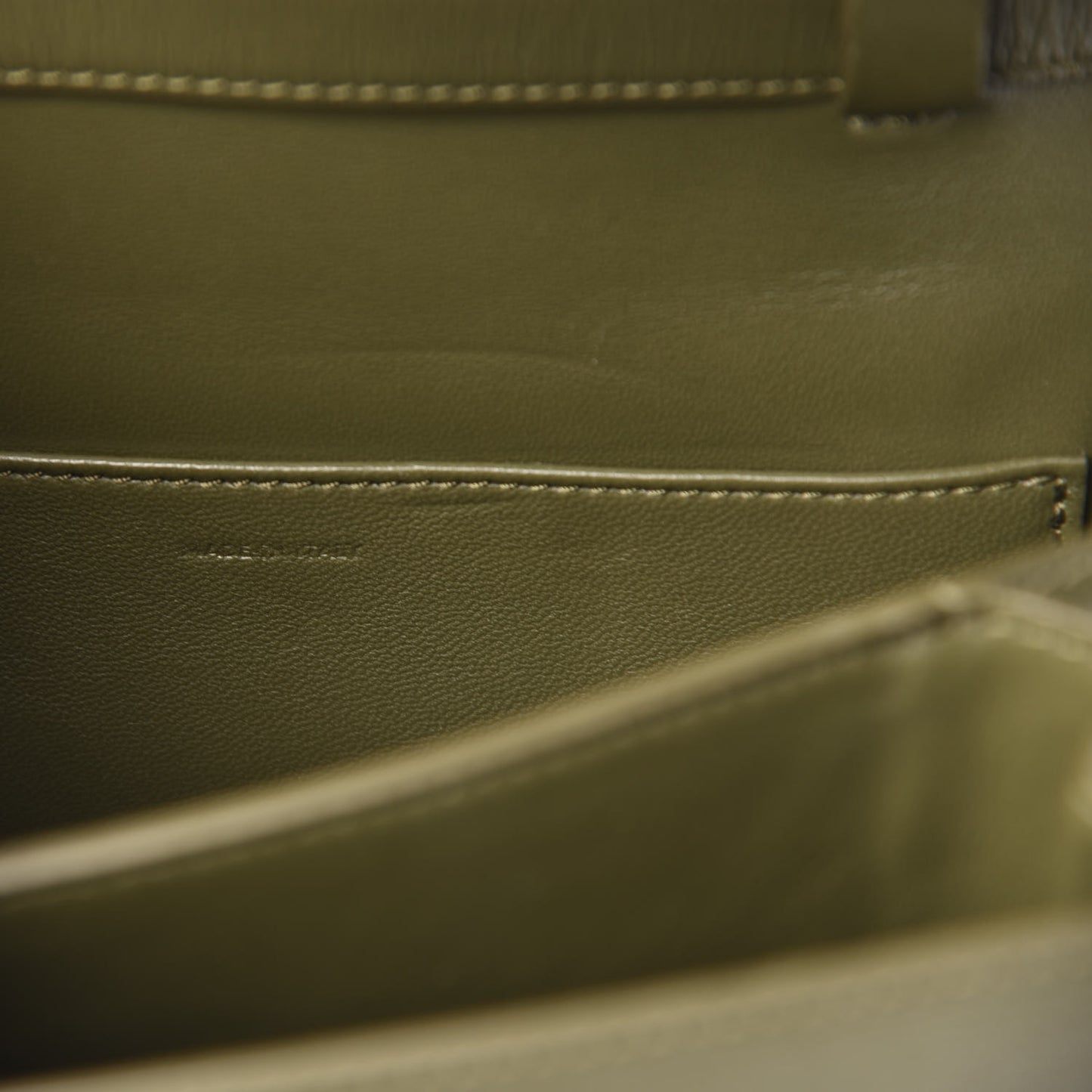 Liege Calfskin Teen Classic Box Flap Bag Dark Olive