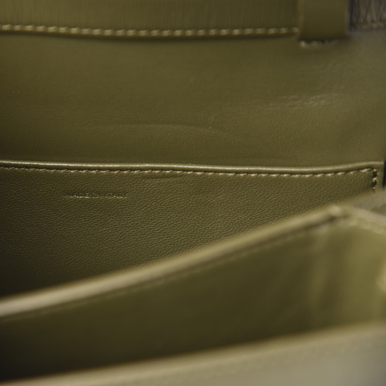 Celine Liege Calfskin Teen Classic Box Flap Bag Dark Olive 7 of 12