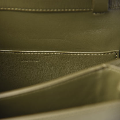 Celine Liege Calfskin Teen Classic Box Flap Bag Dark Olive 7 of 12