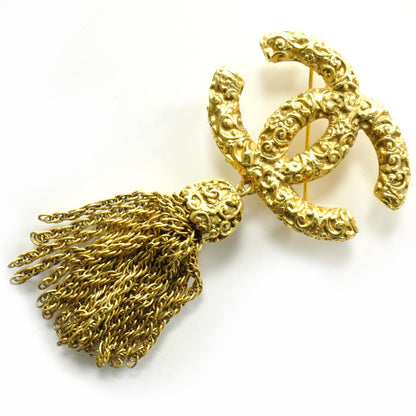 Chanel CC Bijou Tassel Brooch Gold 1 of 4