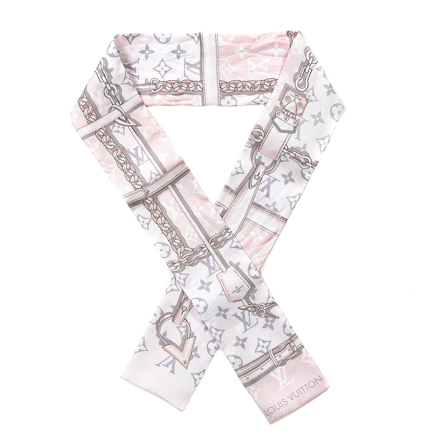 Louis Vuitton Silk Monogram Confidential Bandeau Light Pink 1 of 4