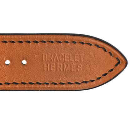 Hermes Epsom Heure H Hour Watch MM Strap Black 3 of 7