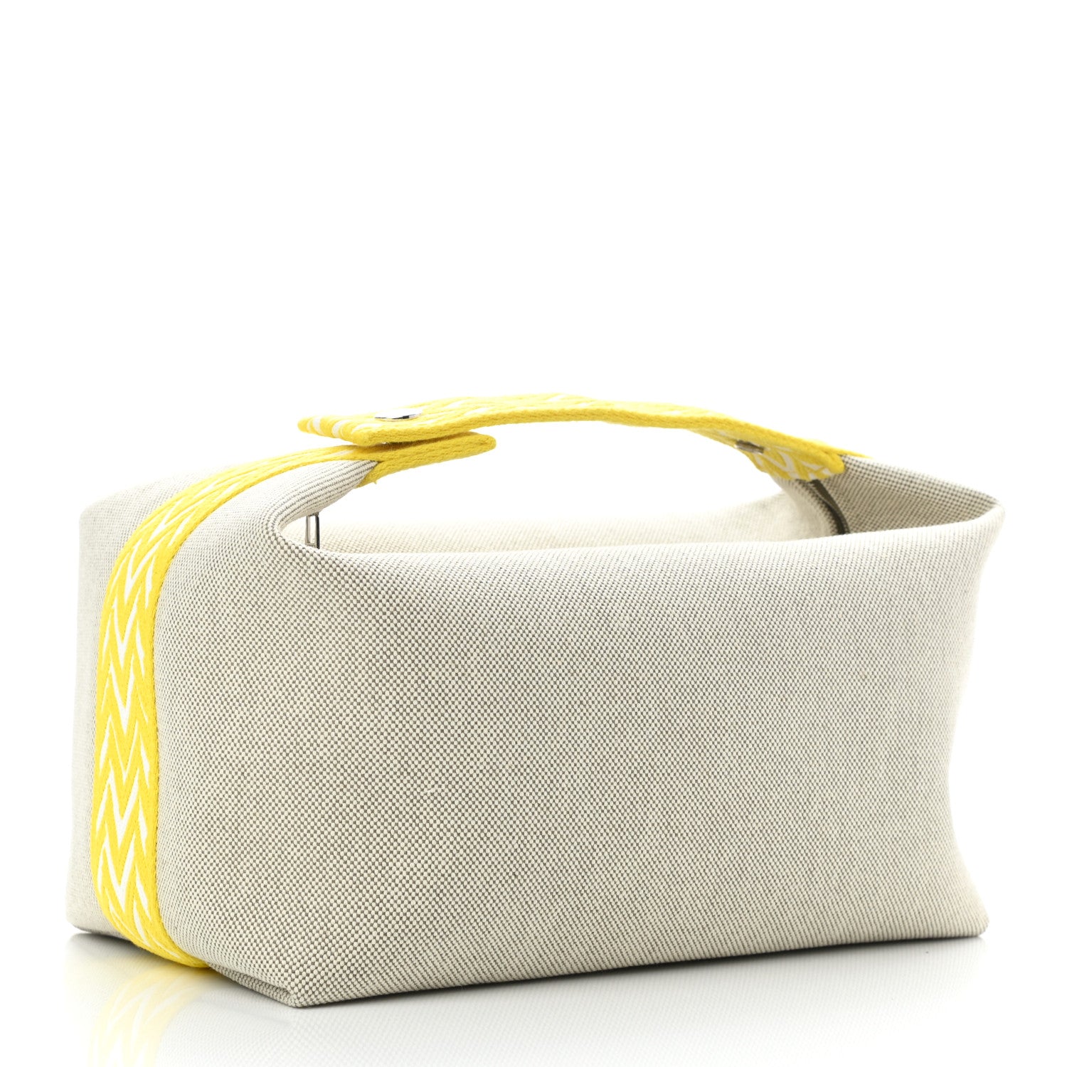 Hermes Canvas Large Bride-A-Brac Pouch Jaune Citron 3 of 7