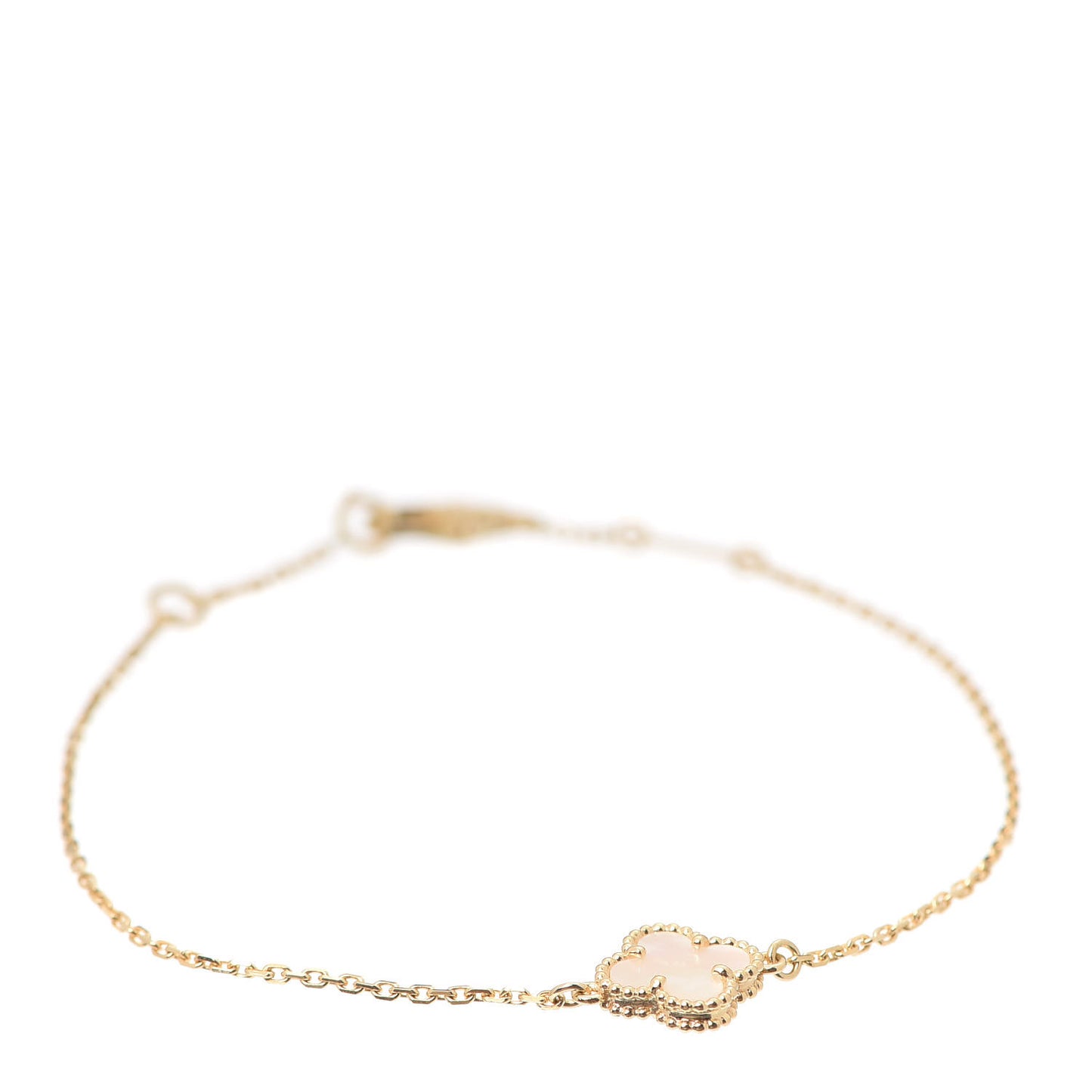 18K Yellow Gold Mother of Pearl Sweet Alhambra Bracelet