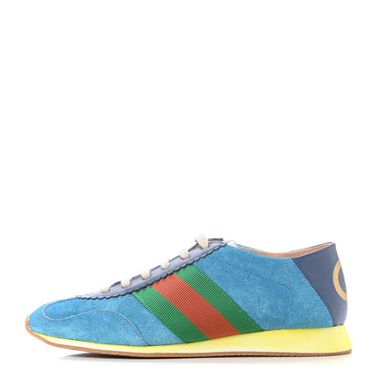 Gucci Suede Web Womens Rocket Sneakers 38 Bright Splash Thunder 1 of 4