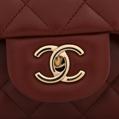 Chanel Lambskin Quilted Jumbo Double Flap Burgundy 12 of 14
