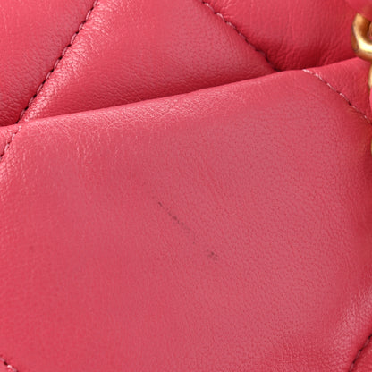 Chanel Goatskin Quilted Medium Chanel 19 Flap Pink 10 of 10