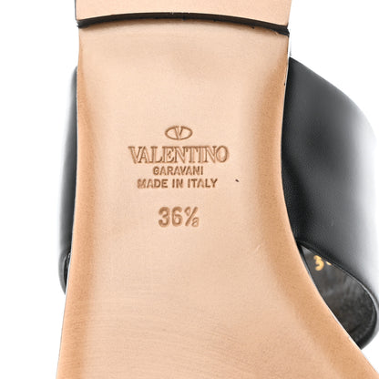 Valentino Garavani Calfskin One Stud Flat Thong Sandals 36.5 Black 8 of 9