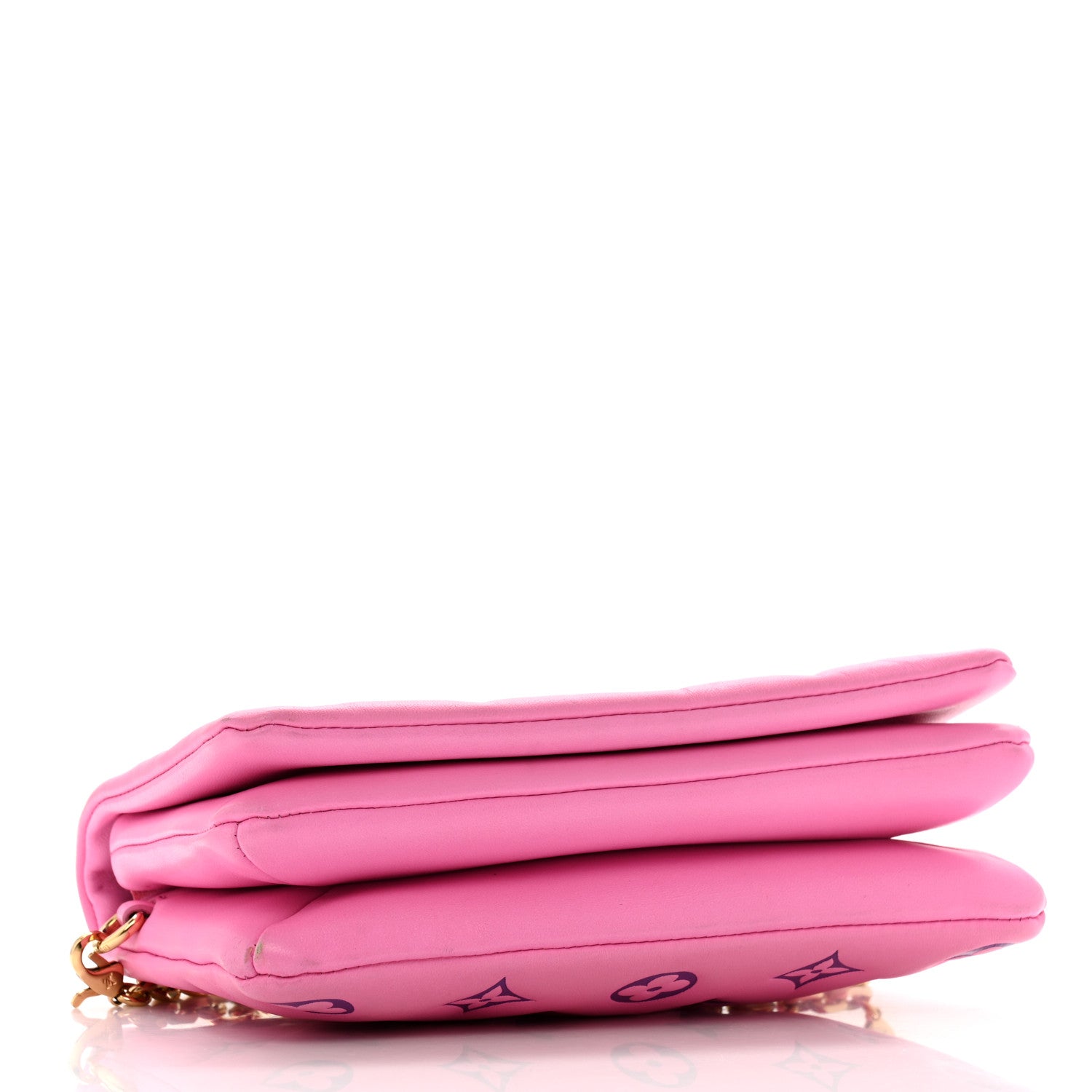 Louis Vuitton Lambskin Embossed Monogram Vuittamins Pochette Coussin Rose Violet 4 of 12