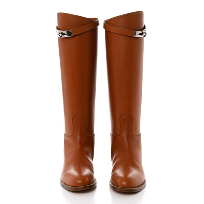 Hermes Heritage Calfskin Kelly Jumping Boots 36.5 Naturel 2 of 8