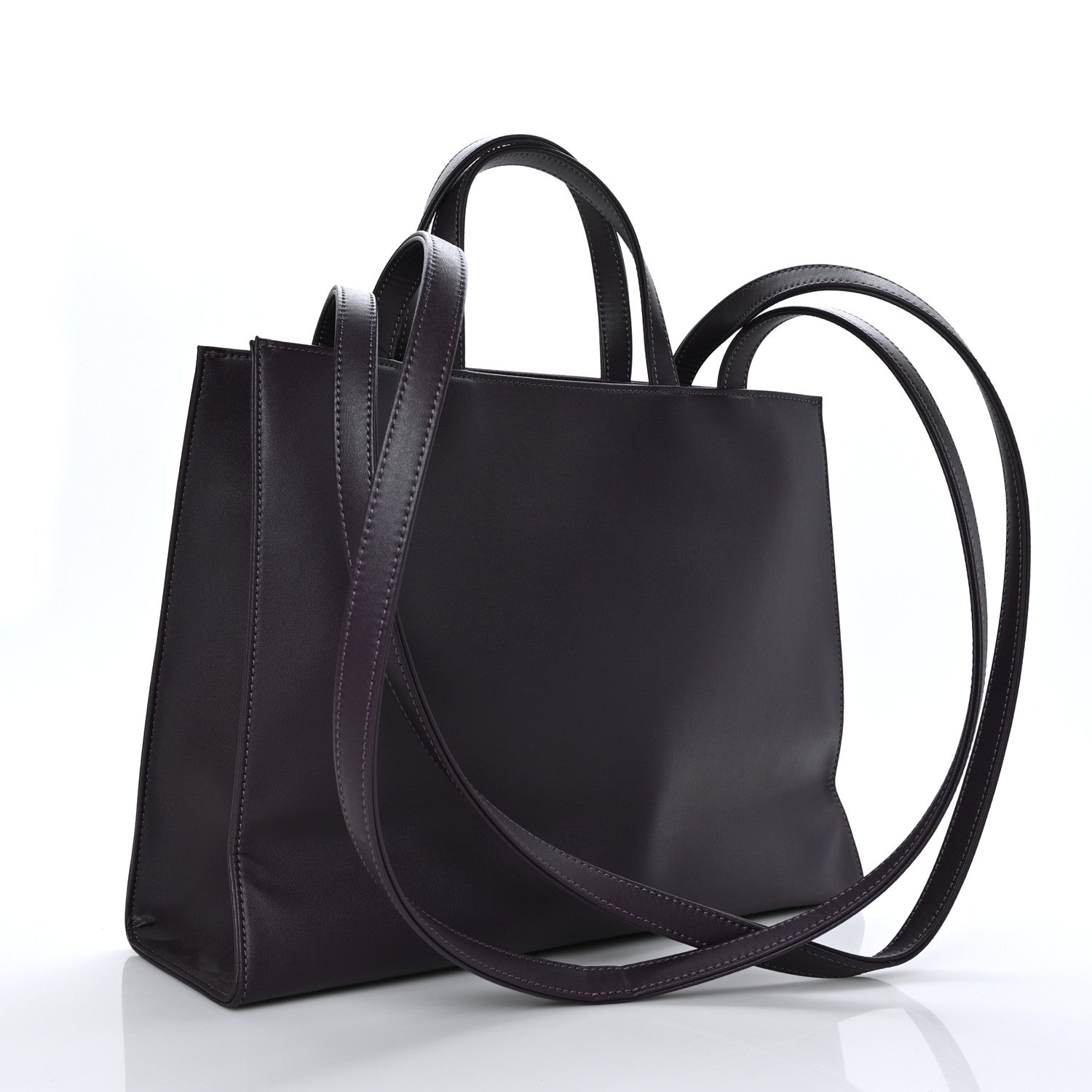 Telfar Vegan Leather Medium Shopping Bag Eggplant 3 of 10