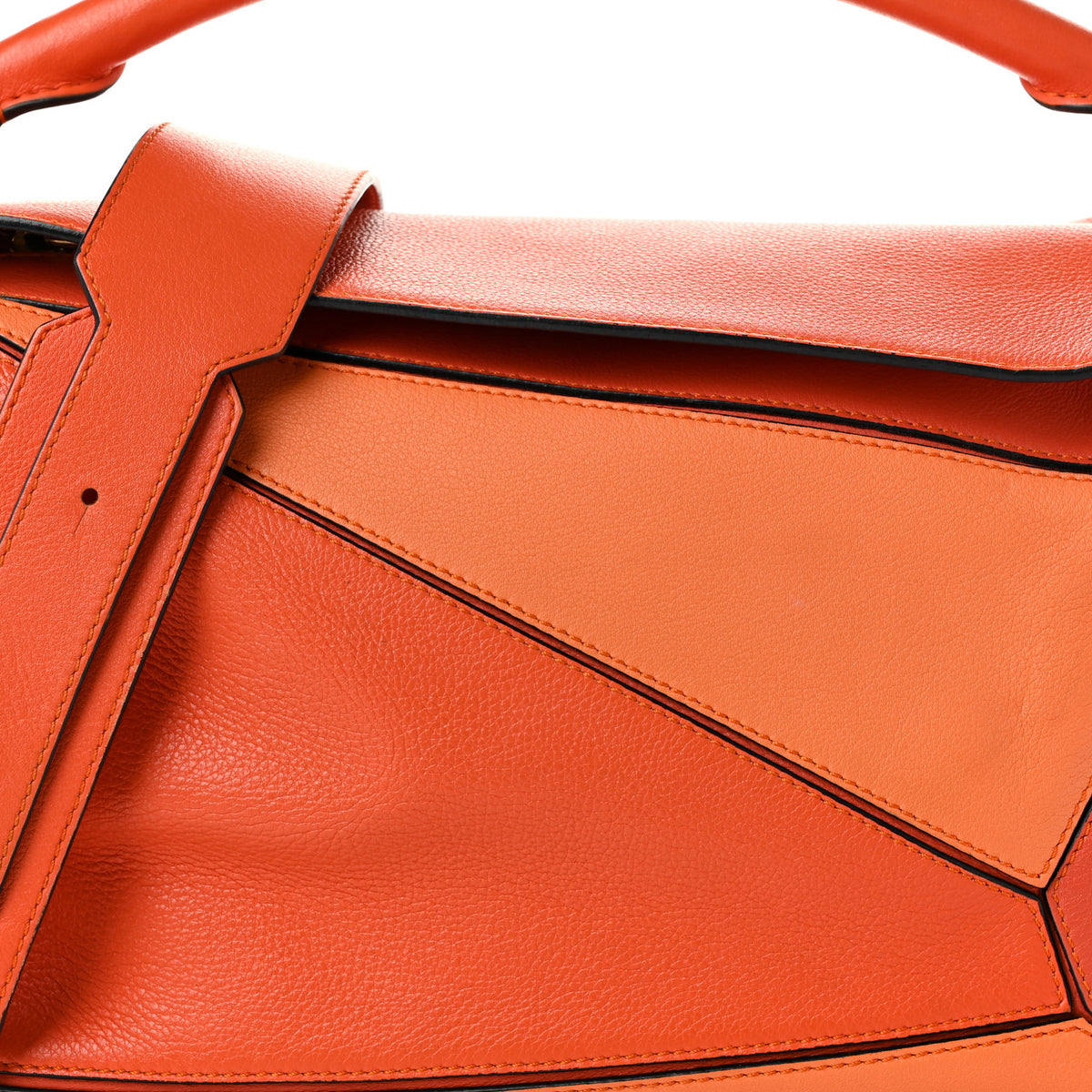 Calfskin Medium Puzzle Bag Orange Multi