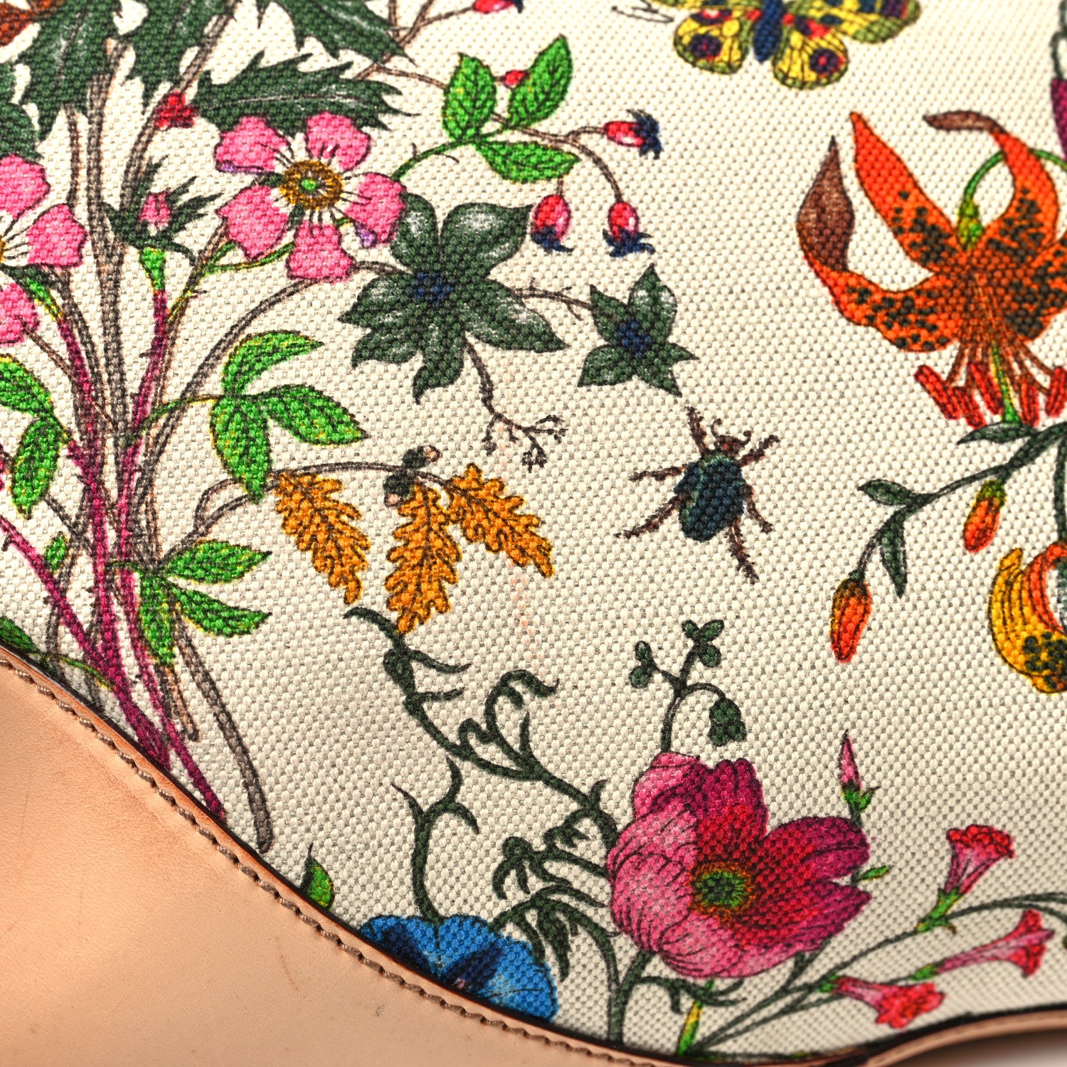 Gucci Canvas Floral Flora Hasler Hobo Beige 13 of 18