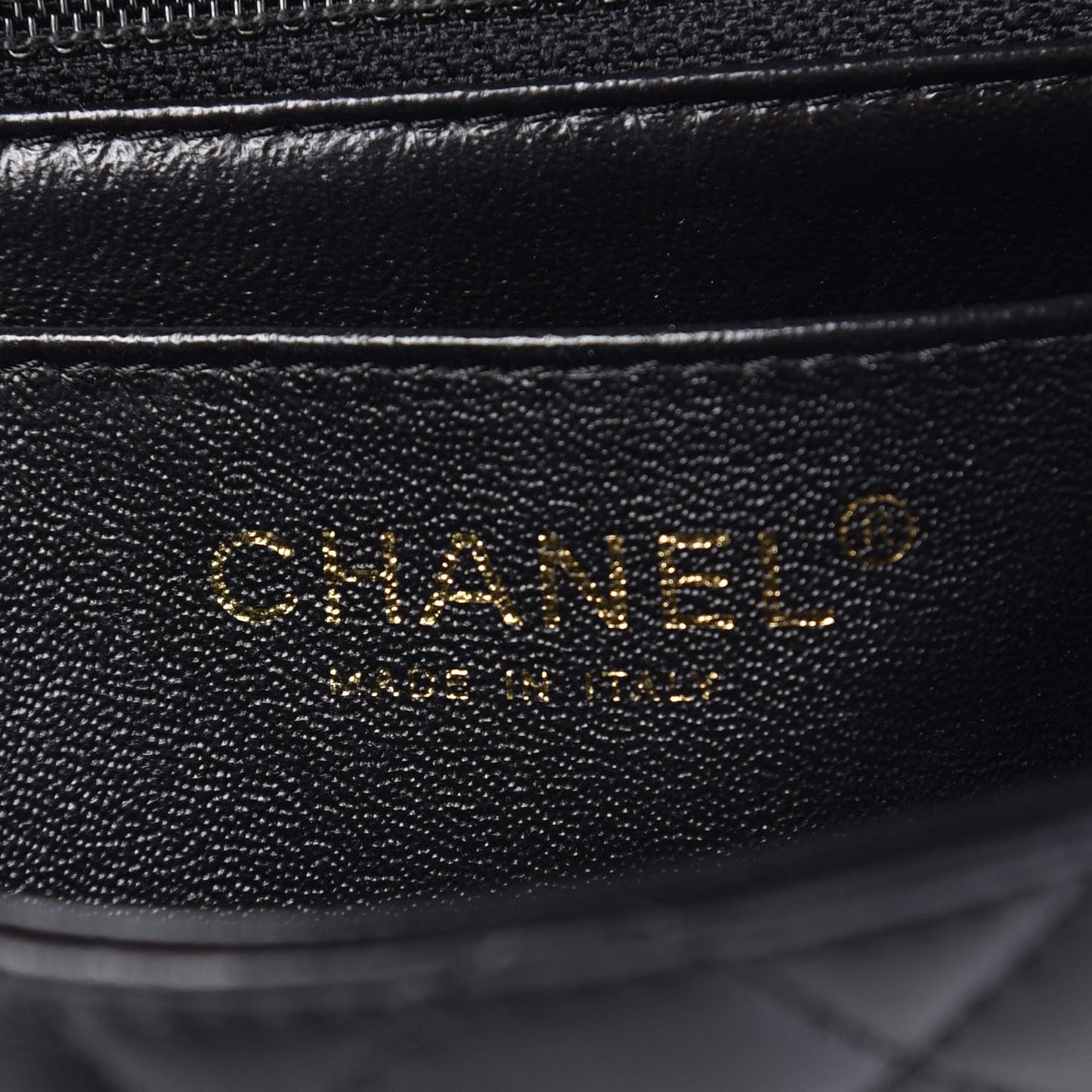 Lambskin Quilted Mini Square Flap Black