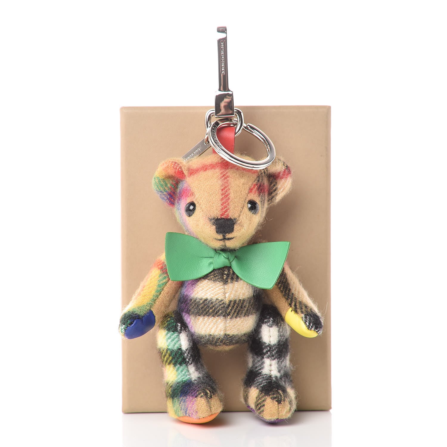Burberry Cashmere House Check Thomas Bear Bag Charm Multicolor Antique Yellow 5 of 5