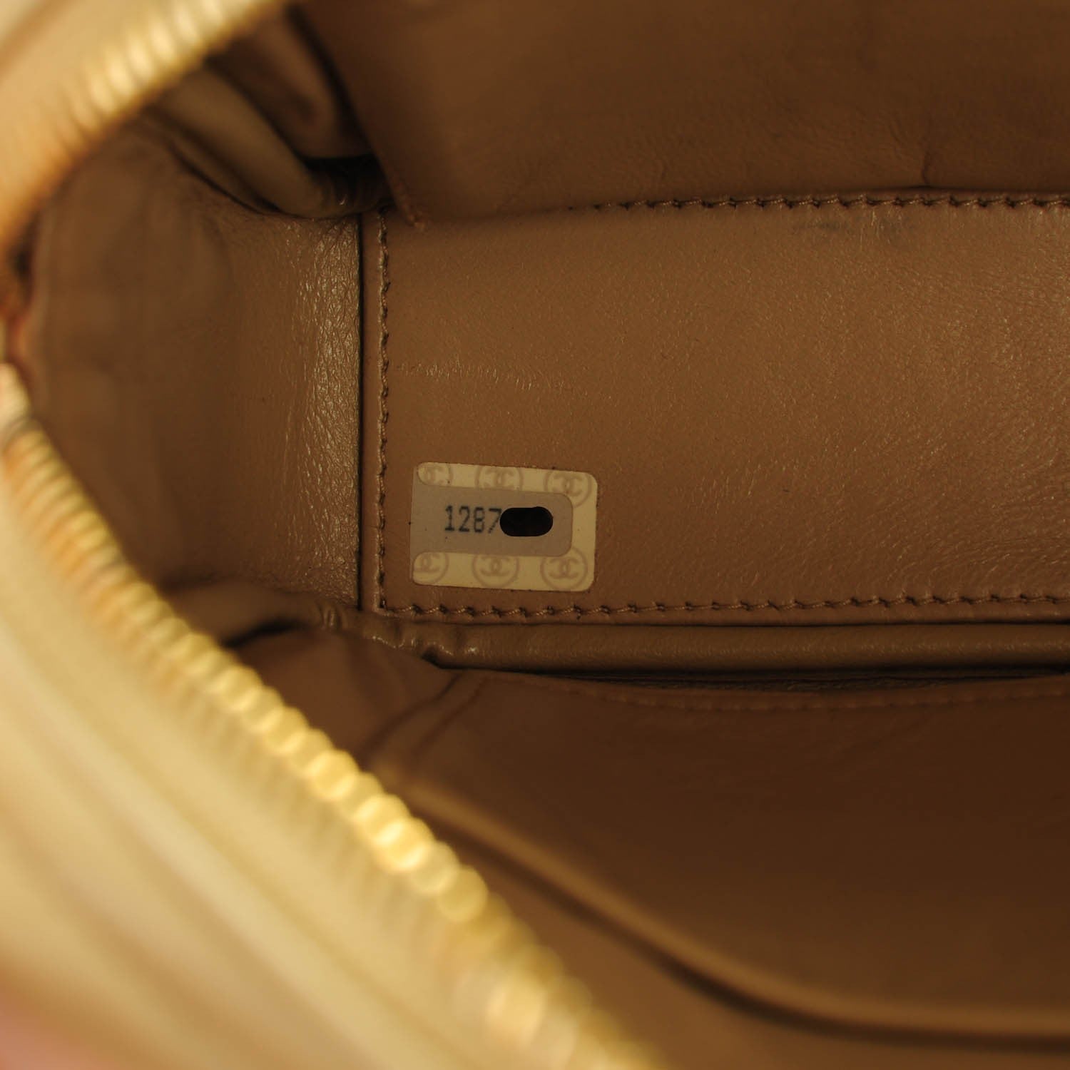 Chanel Lambskin Quilted Camera Case Beige 7 of 7