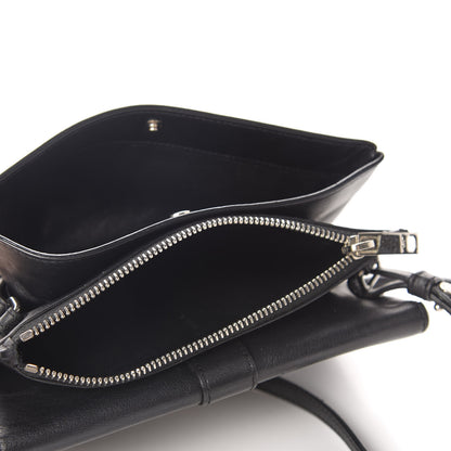 Saint Laurent Calfskin Monogram Tri Pocket Crossbody Bag Black 5 of 11