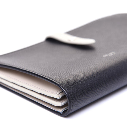 Celine Grained Calfskin Large Multifunction Strap Wallet Black Chalk 6 of 11