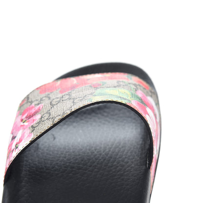 Gucci GG Supreme Monogram Blooms Slide Sandals 39 Beige Multicolor 7 of 8