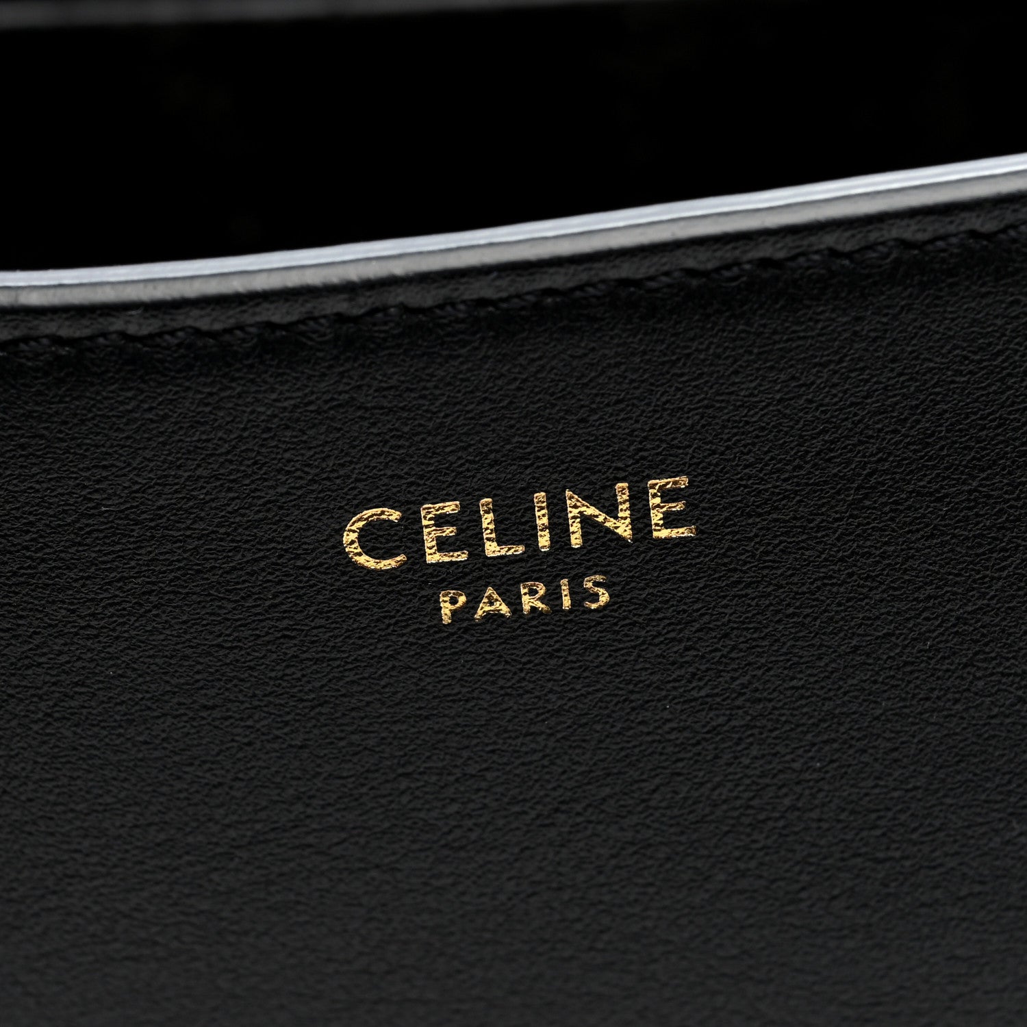 Celine Smooth Calfskin Cuir Triomphe Folco Crossbody Bag Black 6 of 9